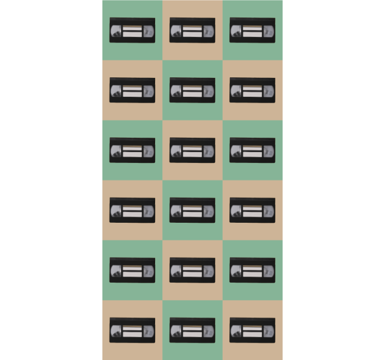 Estore de rolo vintage padrão de fita retrô - TenStickers