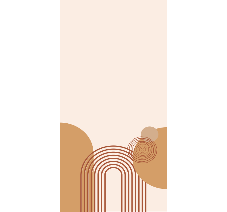 Estore de rolo modernos linha curva design bege - TenStickers