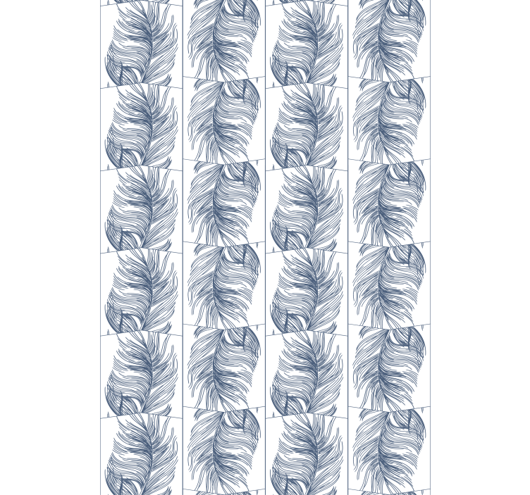 Estore de rolo flores e plantas folhas bege estilizadas - TenStickers