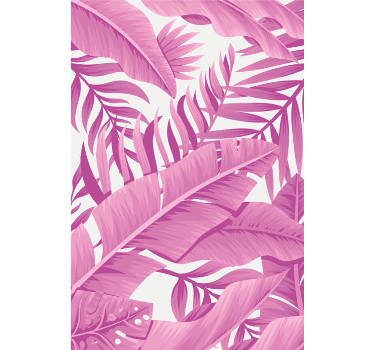 Folhas de palmeira rosa tropical flores planta cega - TenStickers