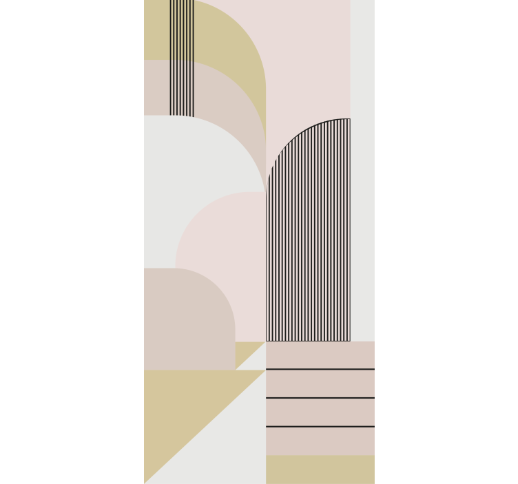 Estore de rolo modernos design de curva geométrica - TenStickers