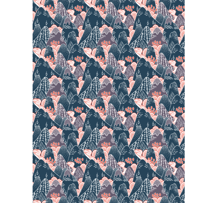 Estore de rolo nórdico montanha e rios - TenStickers