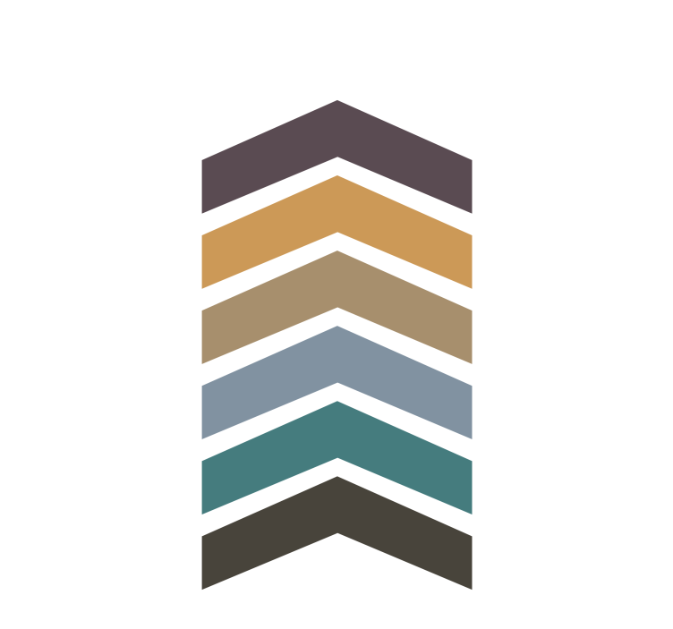 Estore de rolo modernos camadas de padrão chevron - TenStickers