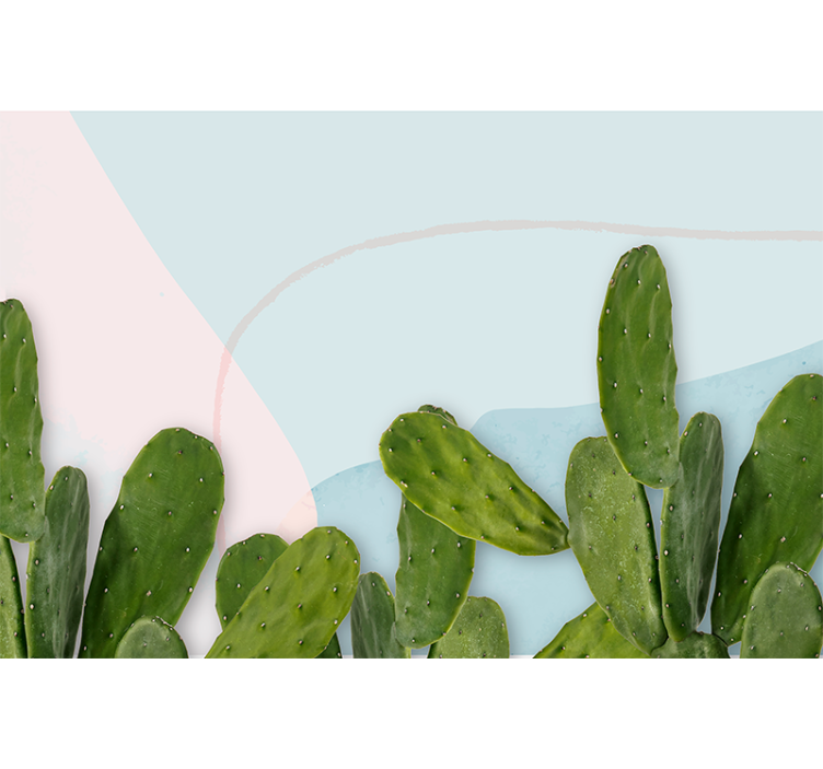 O estilo "kawaii" molda a pintura às cegas dos cactos - TenStickers