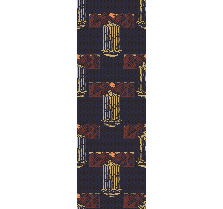 Estore de rolo vintage pôr do sol com cachoeiras - TenStickers