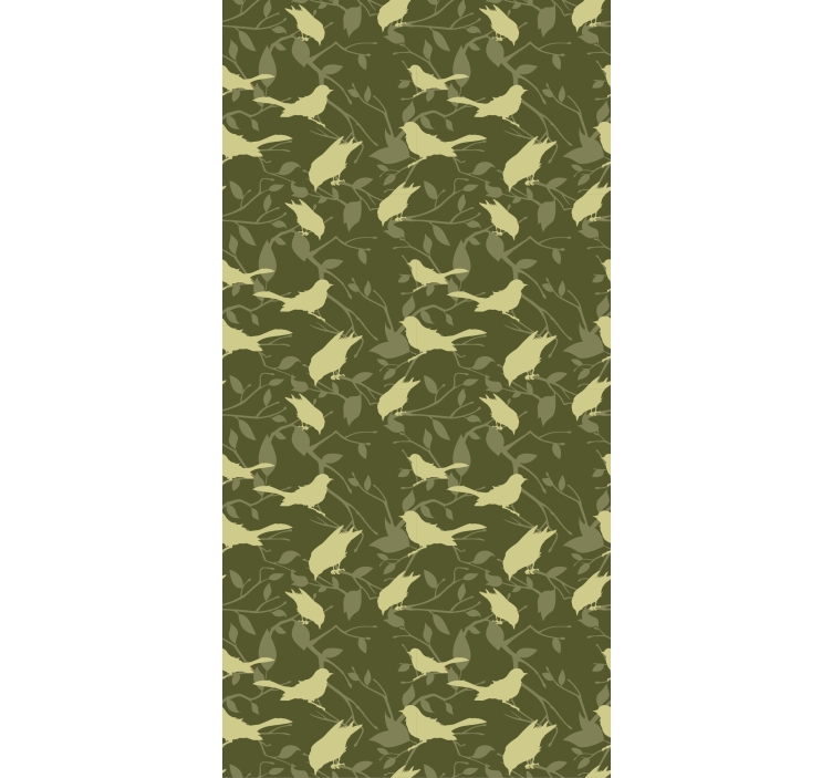 Pássaros verdes estilo vitoriano clássico cego - TenStickers