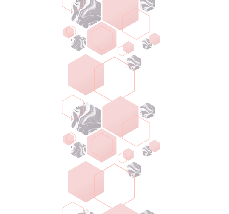Estore de rolo modernos motivo hexagonal rosa - TenStickers