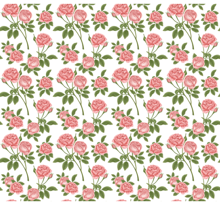 Estore de rolo flores e plantas lindo padrão de rosas - TenStickers