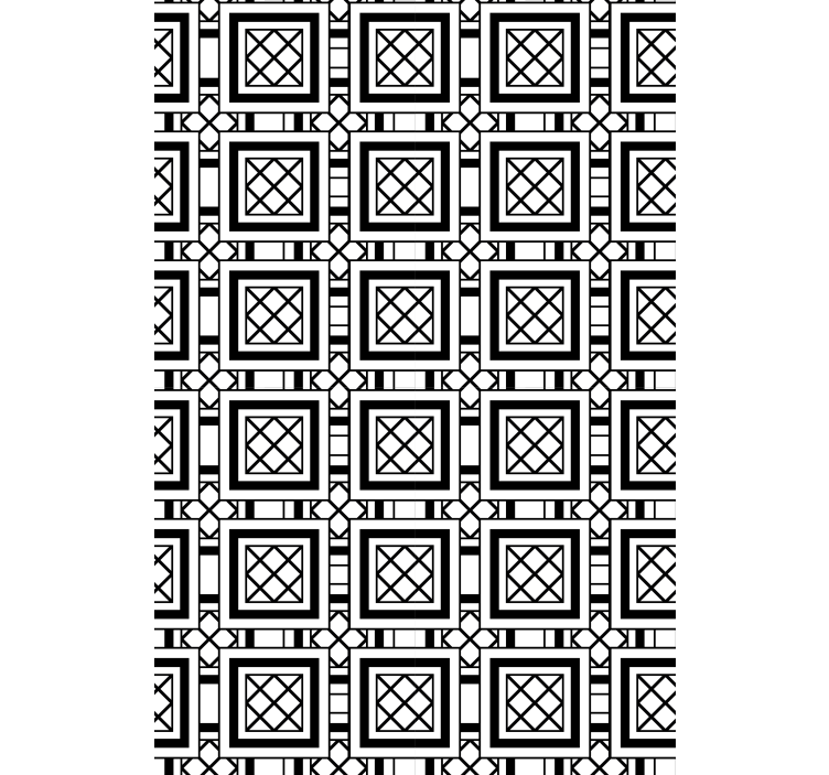 Estilo de telha hidráulica preta e padrão cego - TenStickers