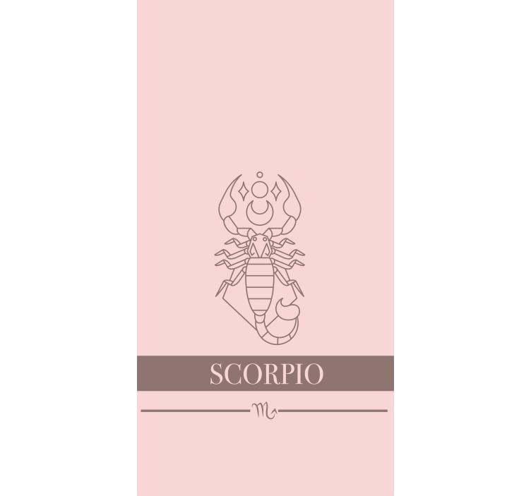 Estor design de signo zodiacal escorpião rosa - TenStickers