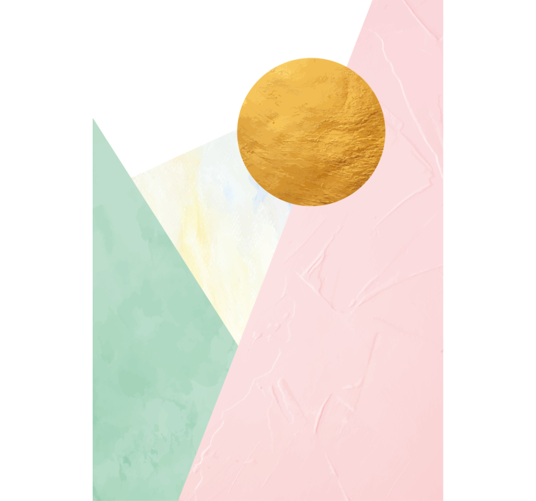 Estore de rolo modernos desenho de circulo dourado - TenStickers