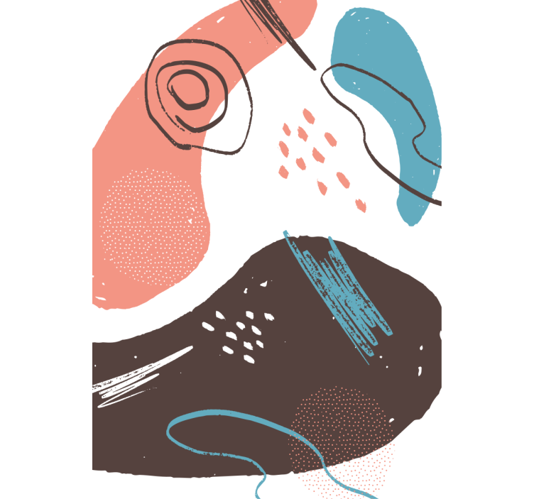 Estore de rolo com desenhos formas abstratas - TenStickers