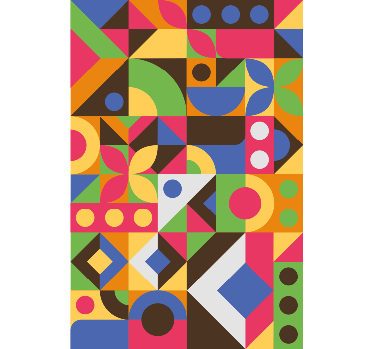 estor colorida em estilo abstrato - TenStickers