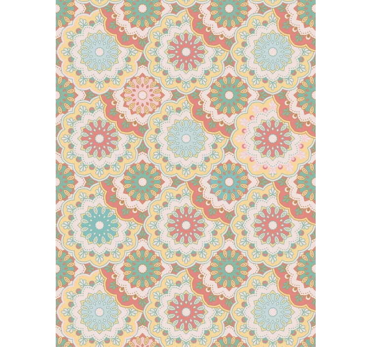 Estore de rolo florais padrões florais intrincados - TenStickers