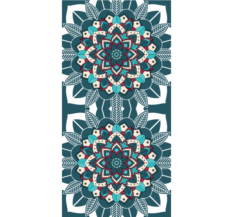 Estore de rolo texturas e padrões azulejos azuis elegantes - TenStickers