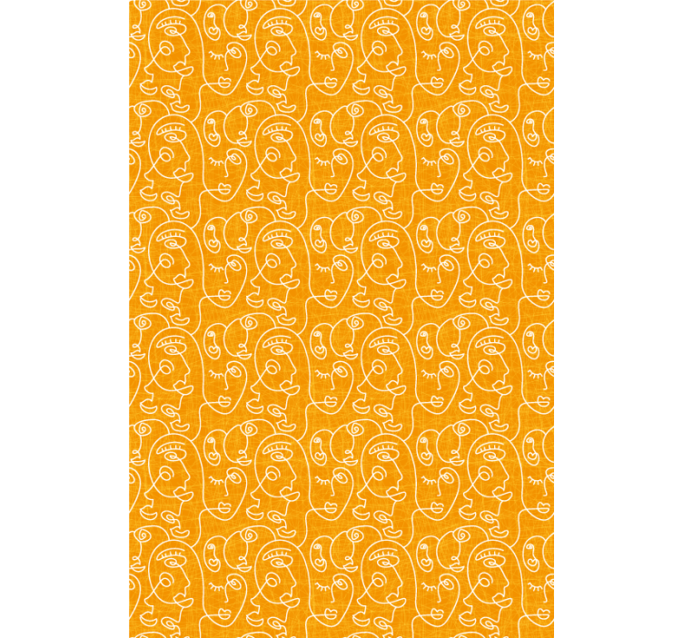 Estore de rolo com desenhos padrões de rosto estilizados - TenStickers