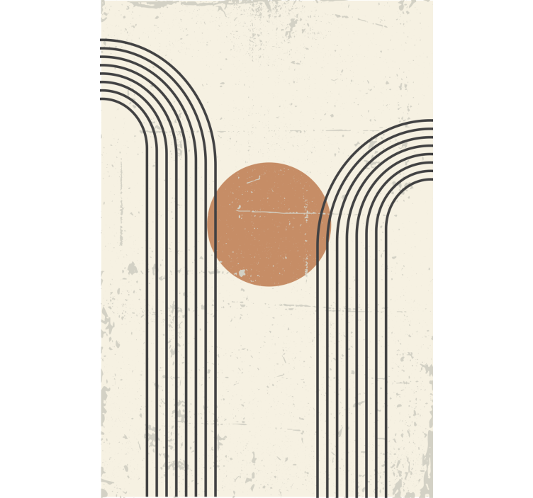 Abstrato meio arco marrom cego - TenStickers