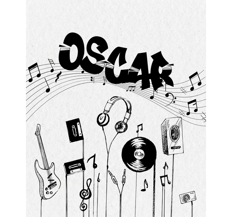 Sombra de janela impressa personalizada de música - TenStickers