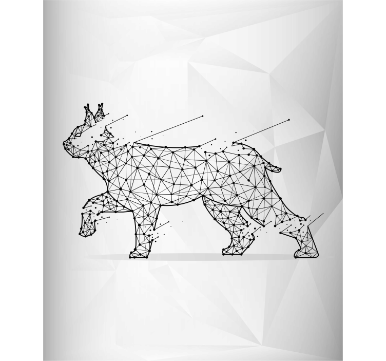 Gato poligonal vários animais estores - TenStickers
