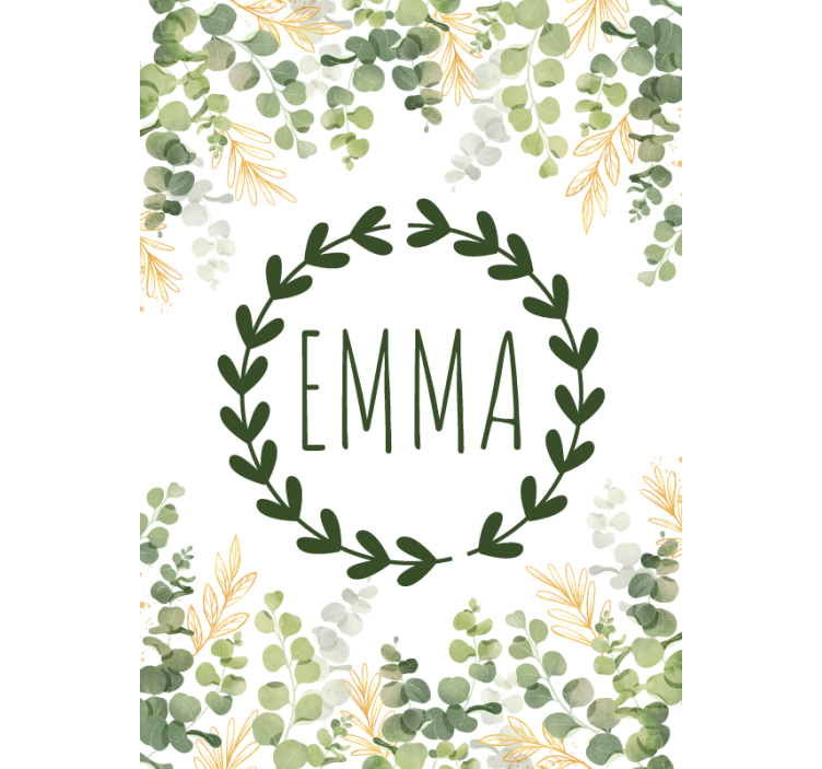 Estore de rolo infantil coroa de louro personalizada - TenStickers