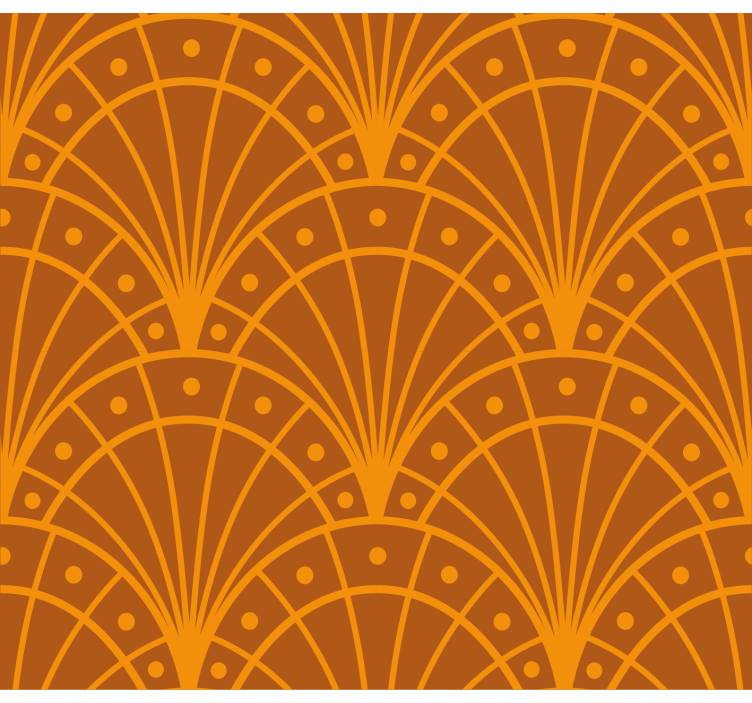 Estore de rolo para sala elegante artdeco laranja - TenStickers