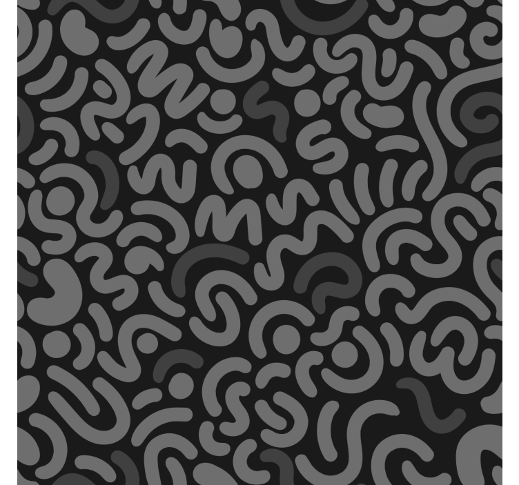 Estore de rolo para sala linhas abstratas pretas arredondadas - TenStickers