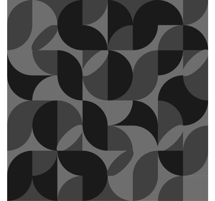 Estore de rolo para sala formas pretas retrô - TenStickers