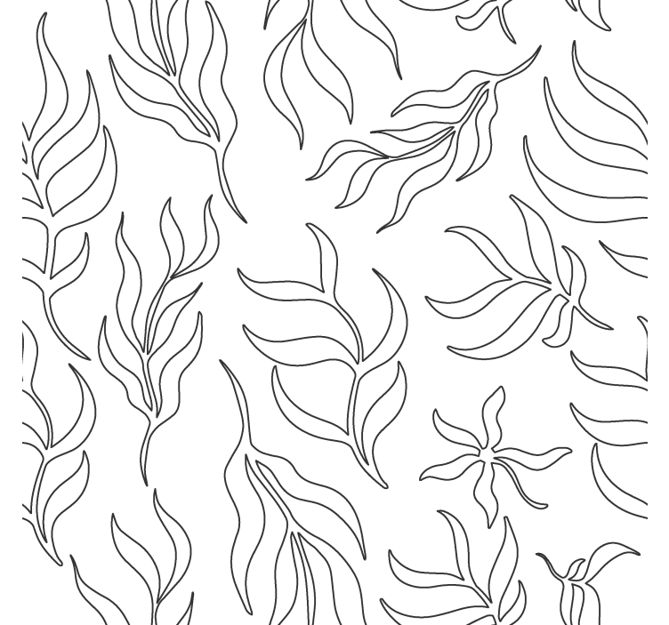 Estore de rolo modernos padrão floral de silhueta - TenStickers