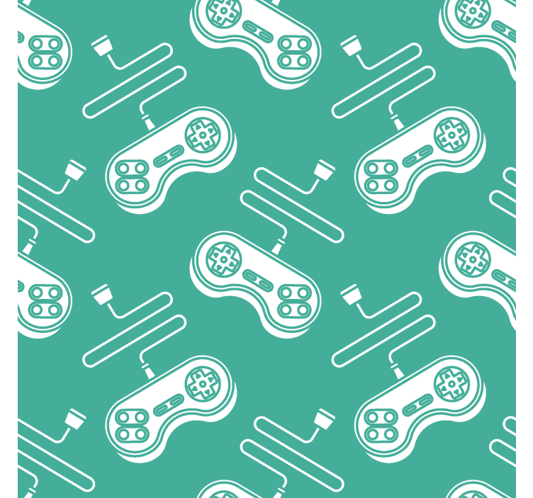 Estore de rolo de frikis padrão de controles brancos retrô - TenStickers