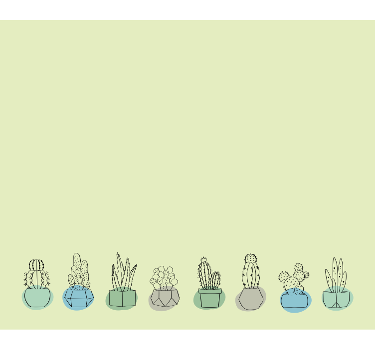 Estores de rolo cactos pervinca verde - TenStickers