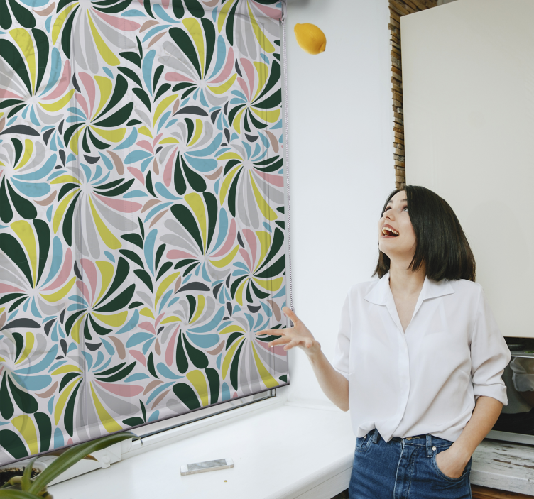 Estore de rolo flores e plantas padrão floral elegante - TenStickers