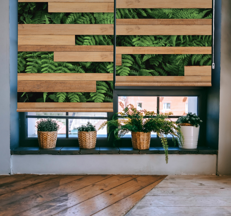 Estores de rolo de árvores com sobreposição verdejante - TenStickers