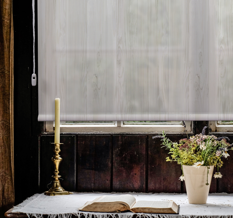 estor rústica de madeira cinza - TenStickers