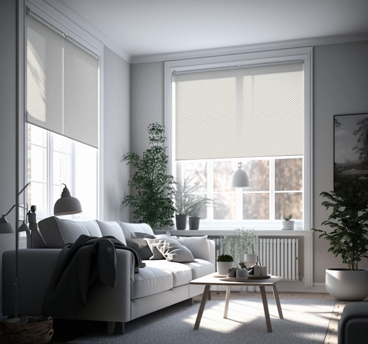 estoresrústicas de linhas cinzas - TenStickers