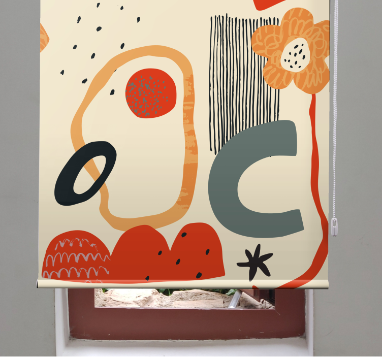 Pintura cega colagem vermelha e laranja - TenStickers