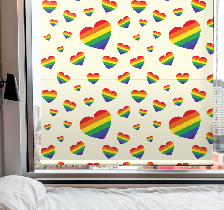 Bandeira do orgulho gay em formato de coração cego - TenStickers