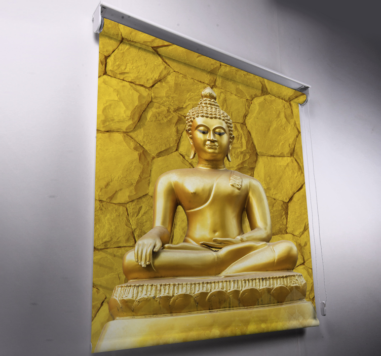 Estor dourado buddha zen amarelo - TenStickers