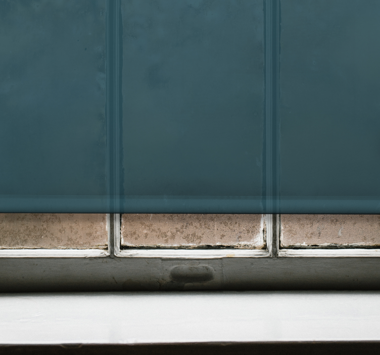 Cor azul misturada com cortina verde da sala de estar - TenStickers