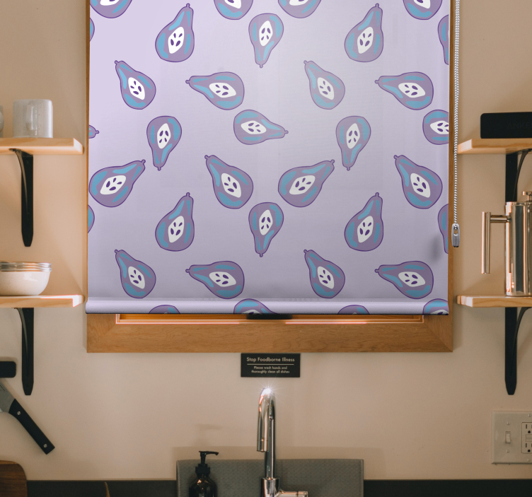 Peras com padrão de frutas e vegetais cegos - TenStickers