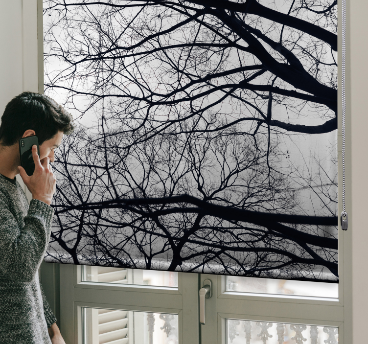 Estor de árvore branco e cinza - TenStickers