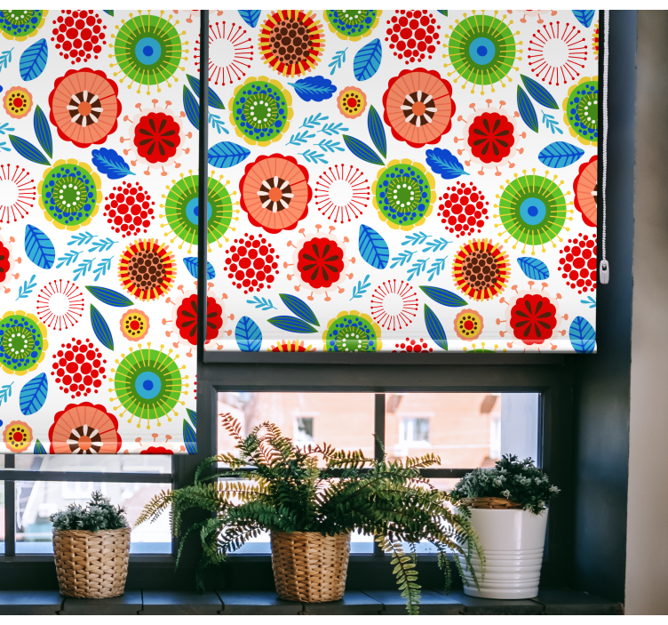 Cortina flor polaco multicor - TenStickers