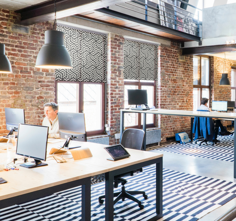 Cortina de padrão hipnótico geométrico cortina moderna - TenStickers