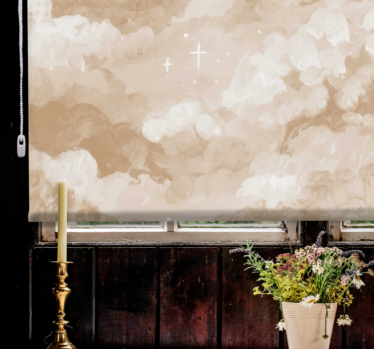 Marrom claro pintura abstrata nuvem cega - TenStickers