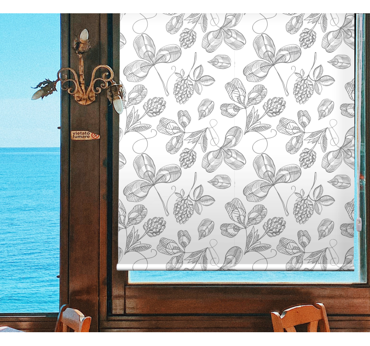 Bordado floral cinza cego - TenStickers