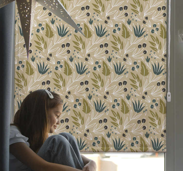 Cortinas de rolo clássicas de flores - TenStickers