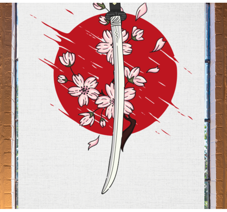 Espada japonesa e estor original sakura - TenStickers