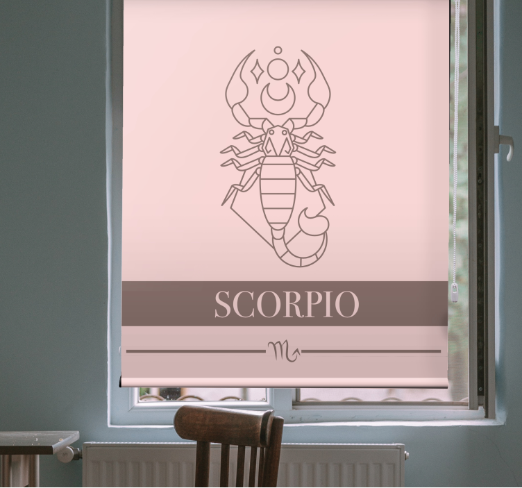 Estor design de signo zodiacal escorpião rosa - TenStickers