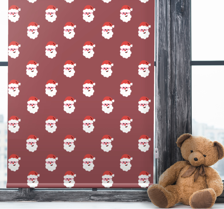 Estor padrão de rostos de papai noel - TenStickers