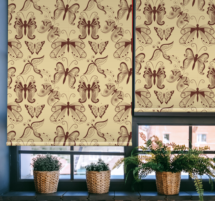 Estore de rolo borboleta padrão de borboleta intrincado - TenStickers