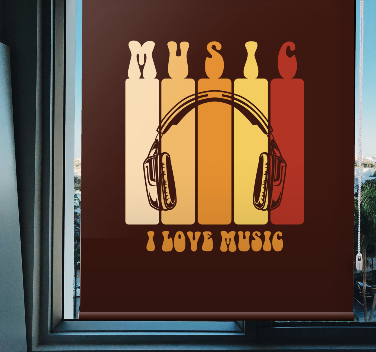 Estore de rolo com frases design de fones de ouvido musicais - TenStickers